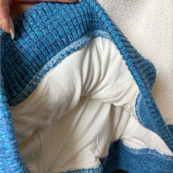 Free People Over the Rainbow Fleece Half zip, funnel neck pullover